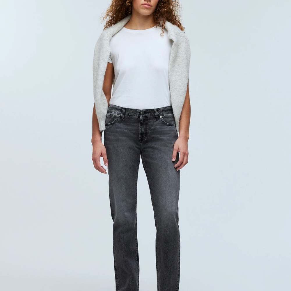 Madewell the low rise '90s straight jean in petree wash